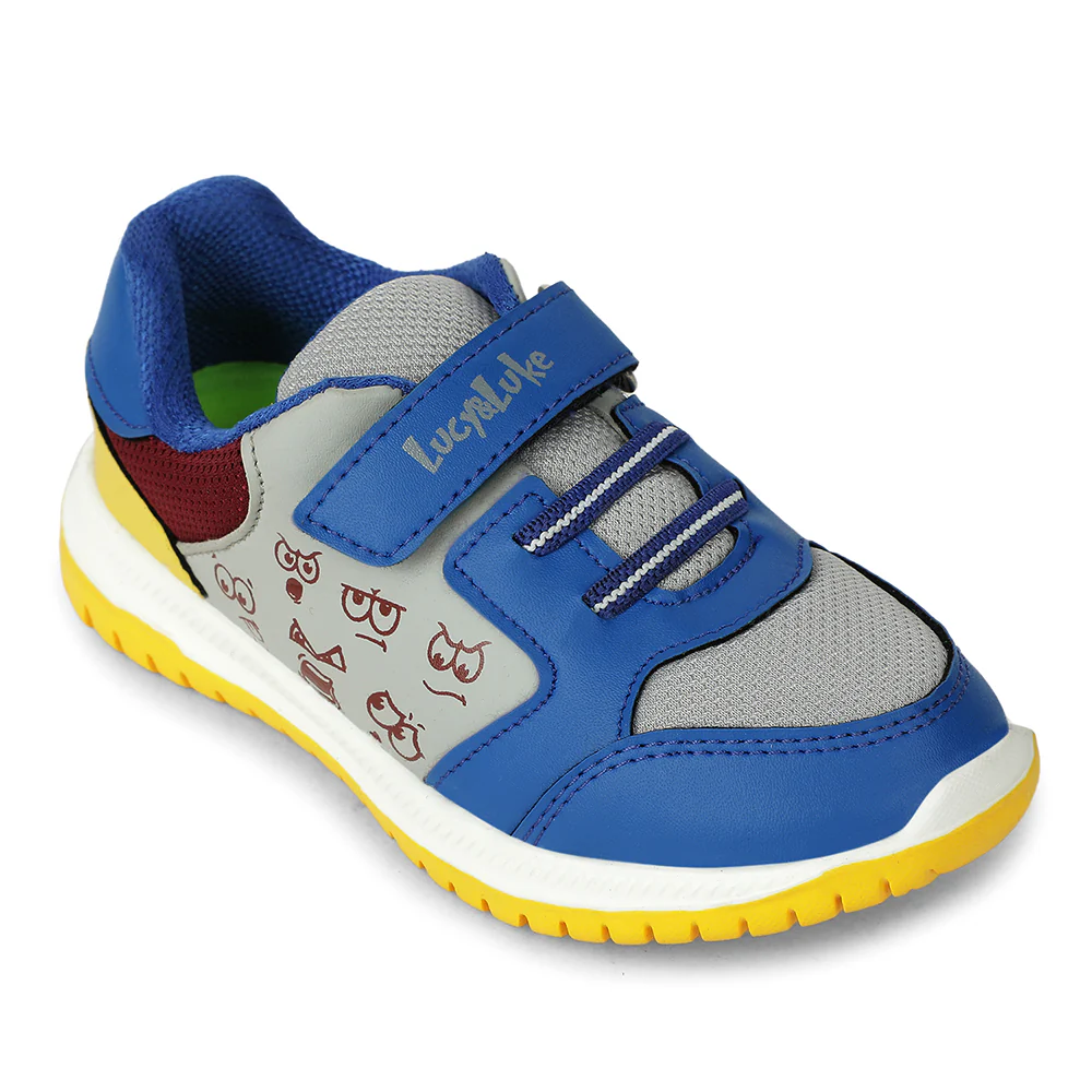 Lucy & Luke Royal Blue Sports Non Lacing Walking Shoes for Kids JAMIE-K5E by Liberty