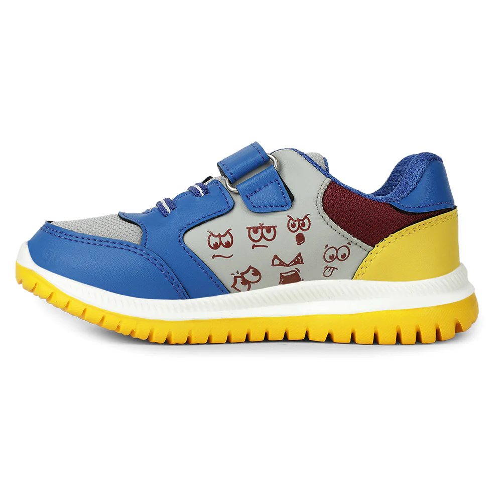 Lucy & Luke Royal Blue Sports Non Lacing Walking Shoes for Kids JAMIE-K5E by Liberty - Image 5
