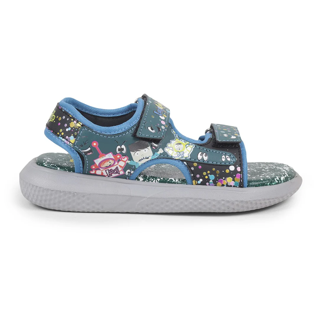 Lucy & Luke Sea Green Casual Sandal For Kids HIPPO-18 By Liberty - Image 2