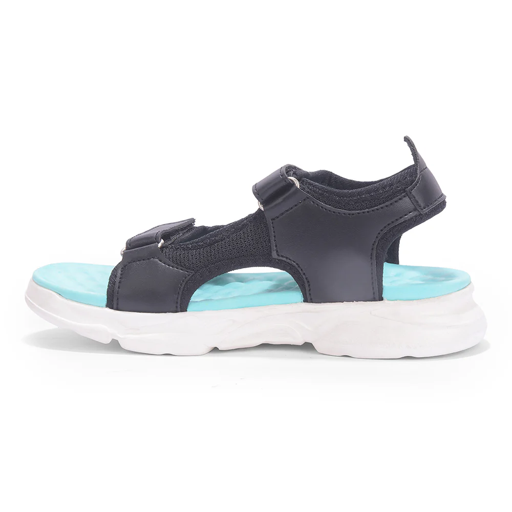 Lucy & Luke Black Casual Sandal For Kids HIPPO-30SE By Liberty - Image 7