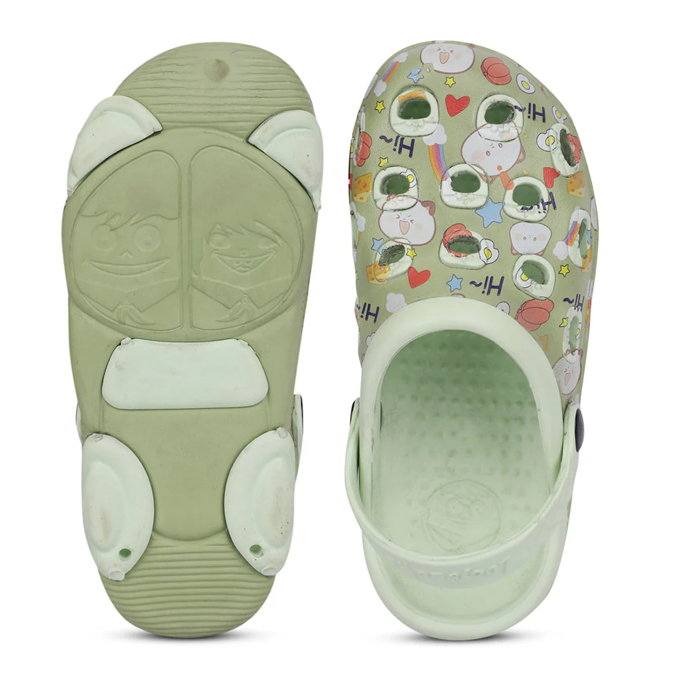 Lucy & Luke Sea Green Casual Sling Back Clogs For Kids LPMXT-820 By Liberty - Image 8