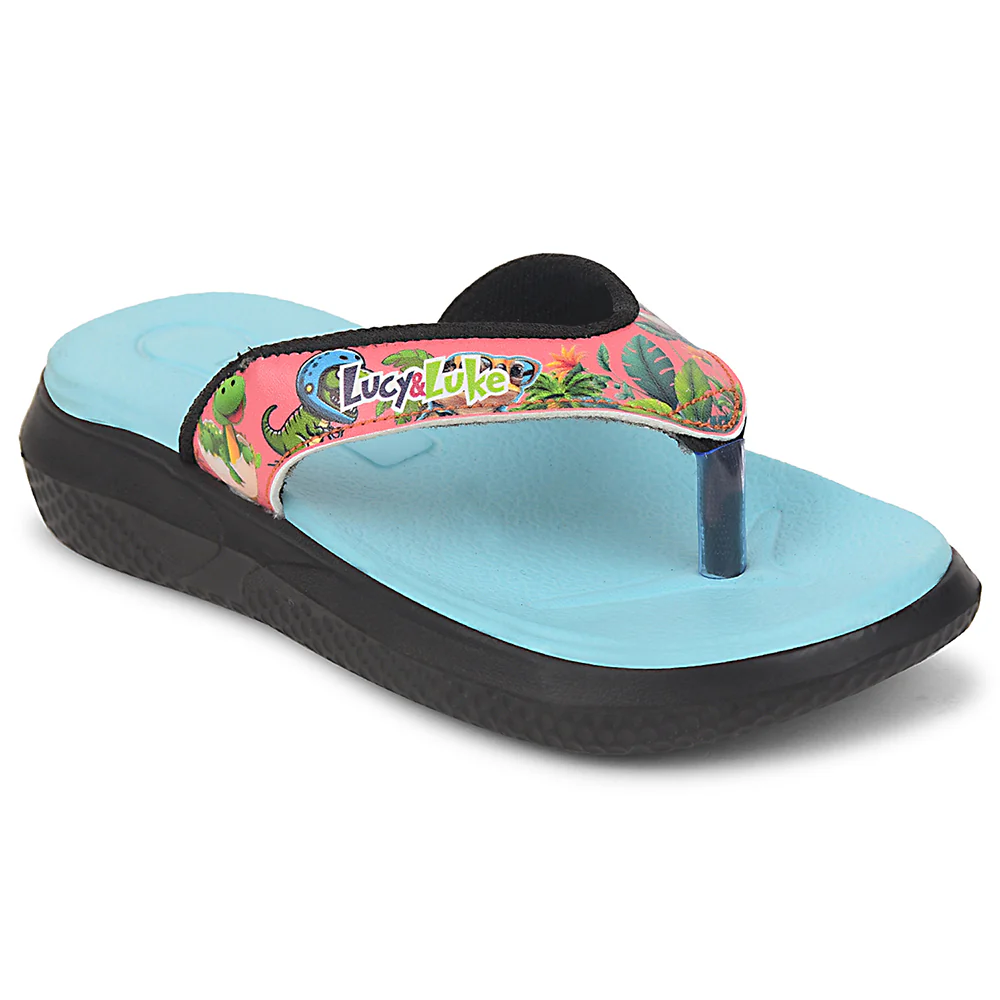 Lucy & Luke Sea Green Casual Slipper For Kids HIPPO-10T By Liberty