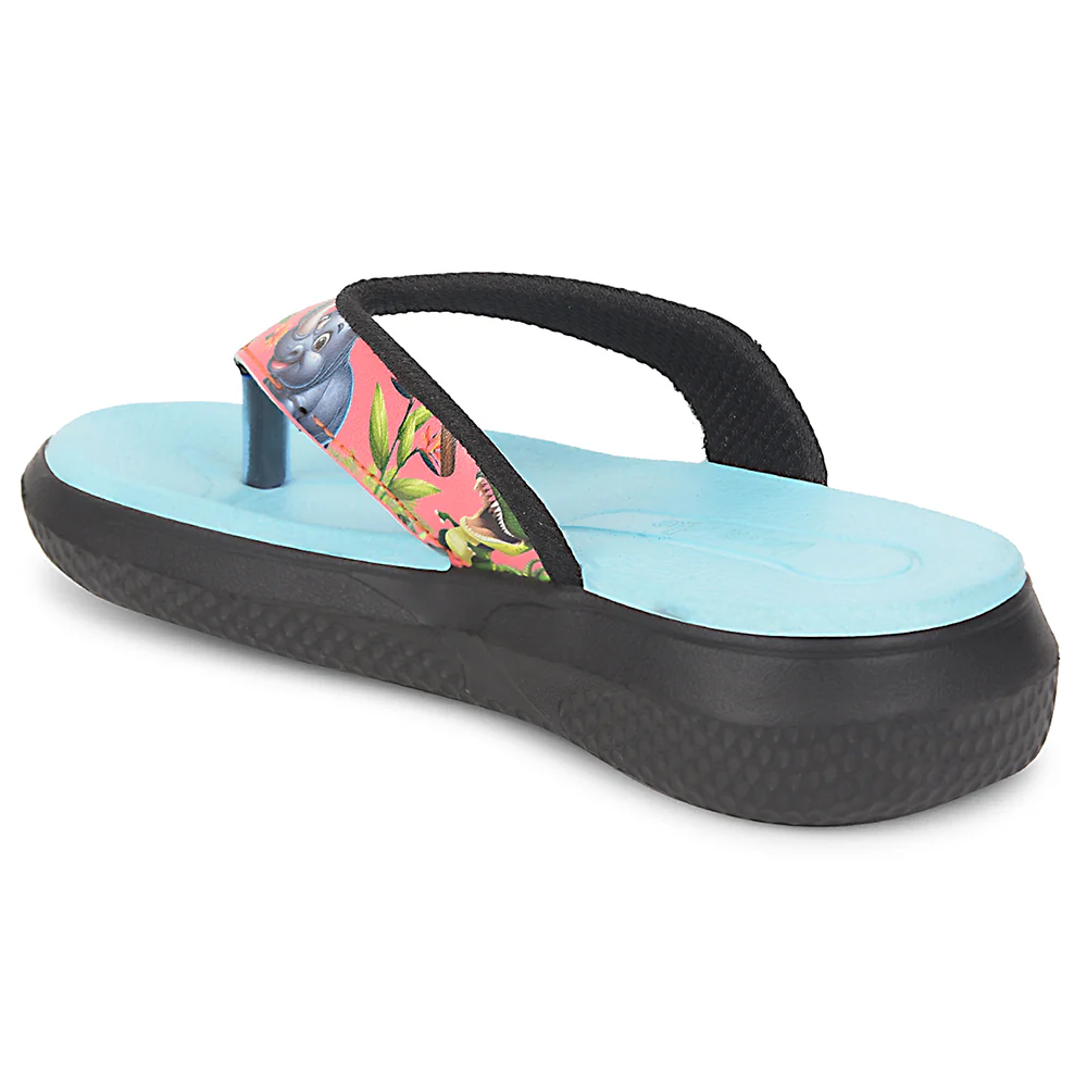 Lucy & Luke Sea Green Casual Slipper For Kids HIPPO-10T By Liberty - Image 4