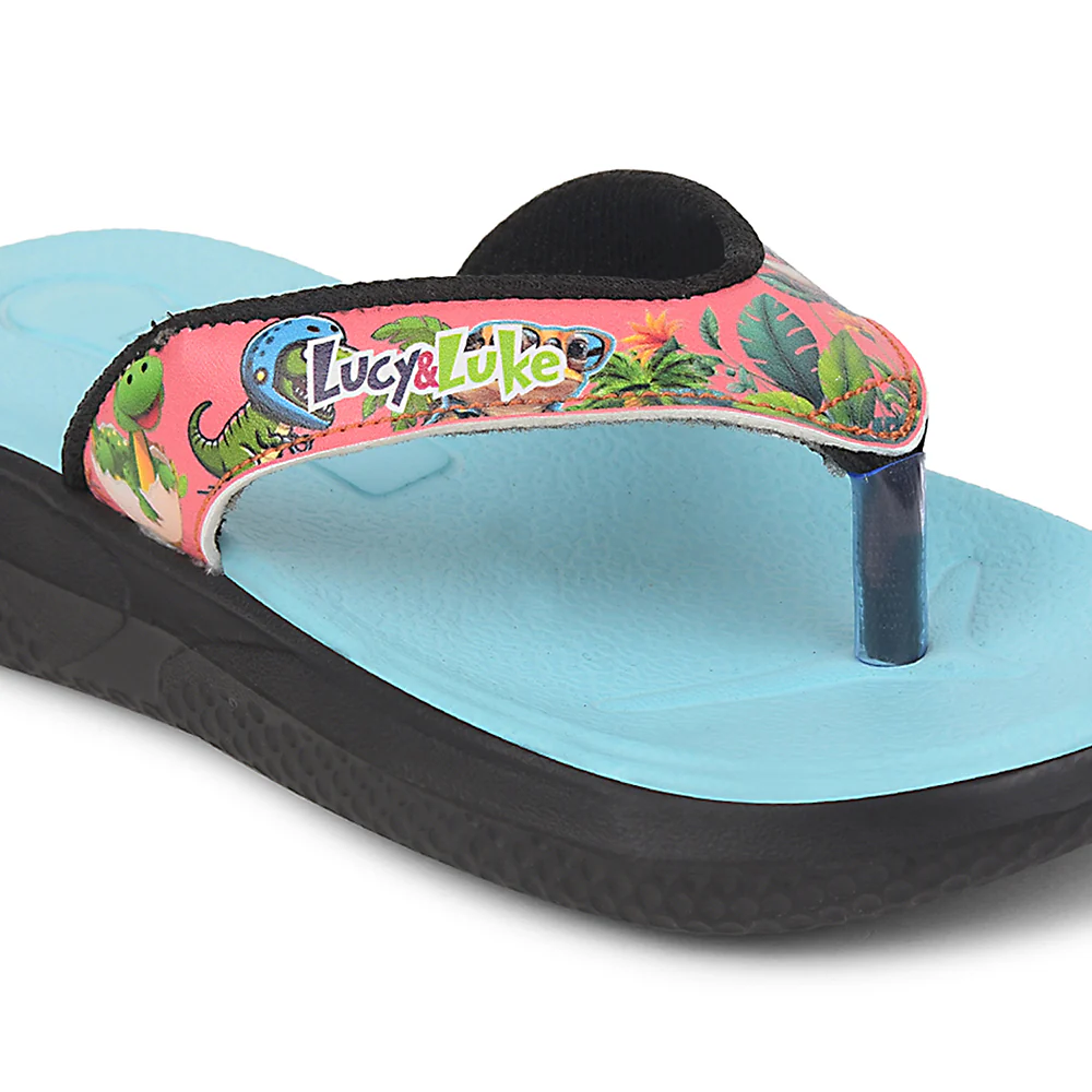 Lucy & Luke Sea Green Casual Slipper For Kids HIPPO-10T By Liberty - Image 5