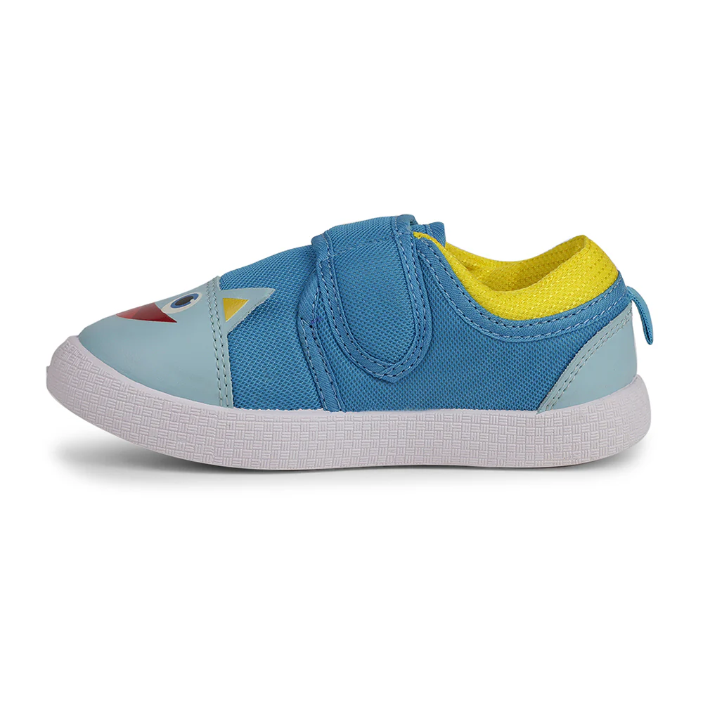 Lucy & Luke Sky Blue Casaul Non Lacing Shoes For Kids BASTIAN-60 By Liberty - Image 3