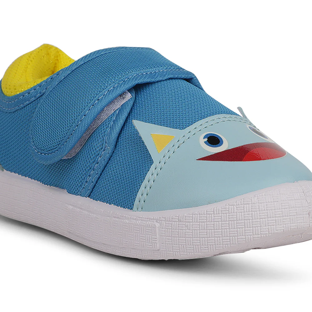 Lucy & Luke Sky Blue Casaul Non Lacing Shoes For Kids BASTIAN-60 By Liberty - Image 5