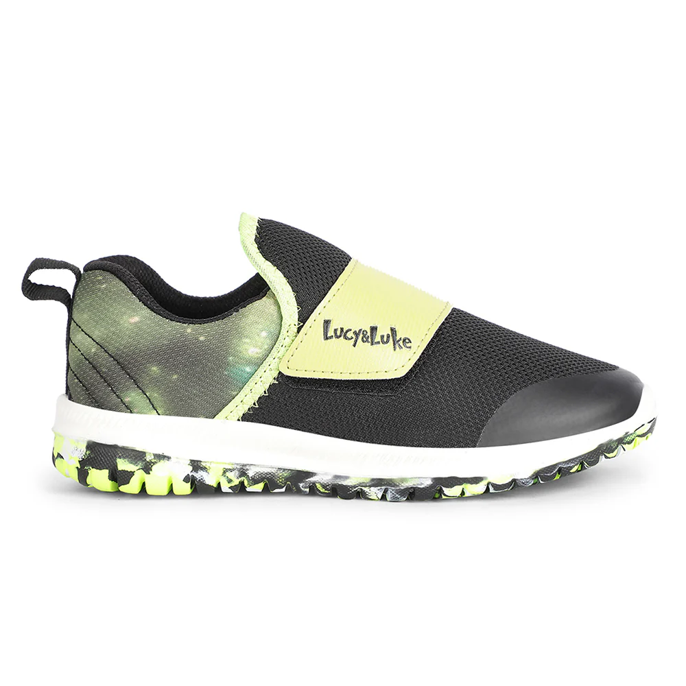 Lucy & Luke Sports Green Non Lacing Walking Shoes For Kids JAMON-E By Liberty - Image 2