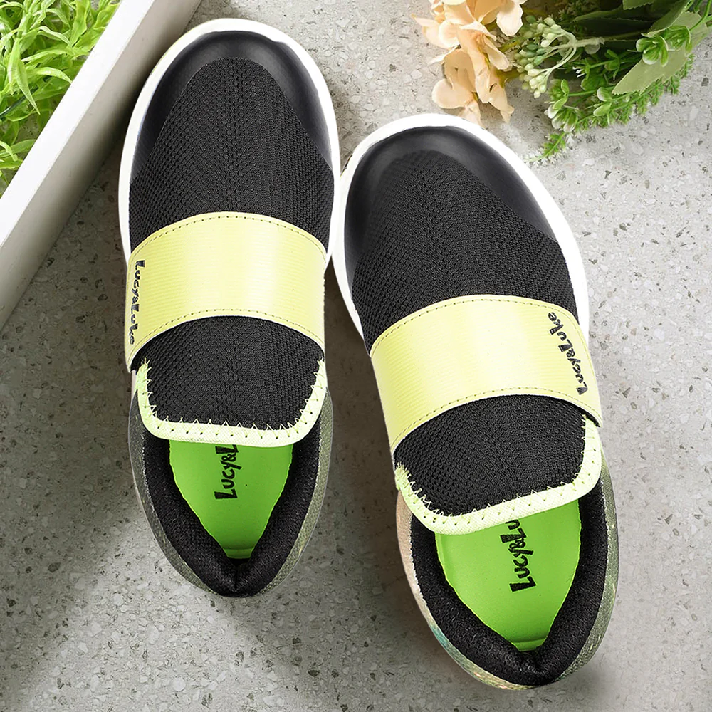 Lucy & Luke Sports Green Non Lacing Walking Shoes For Kids JAMON-E By Liberty - Image 4
