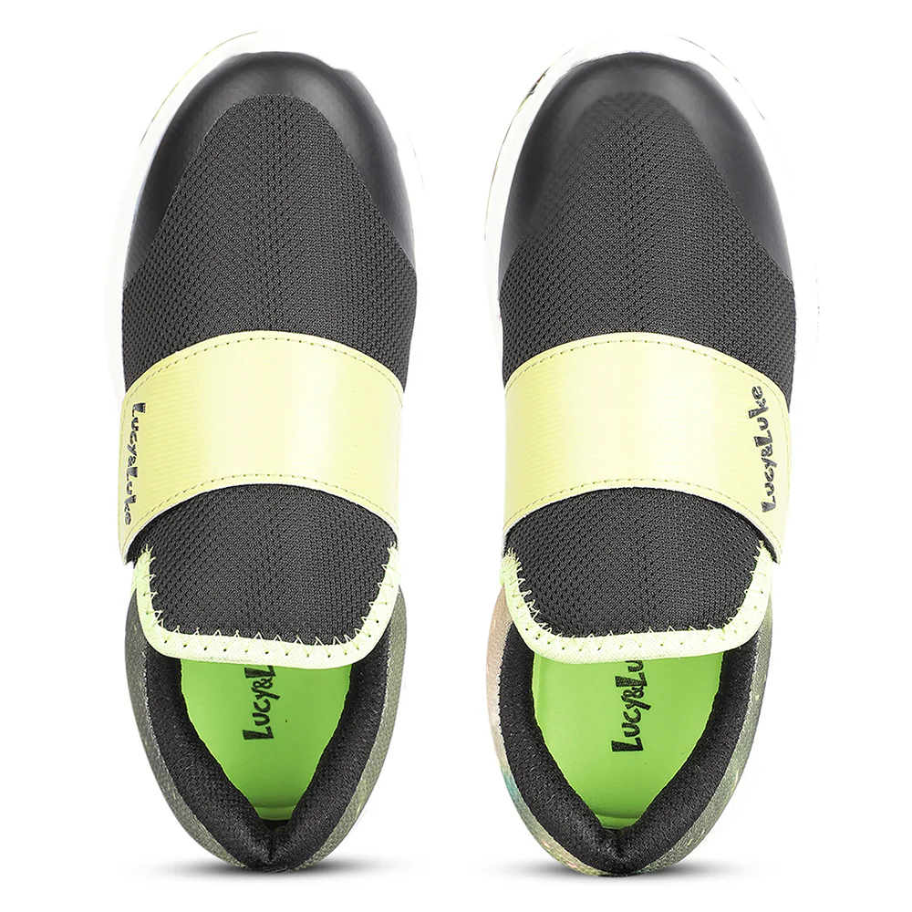Lucy & Luke Sports Green Non Lacing Walking Shoes For Kids JAMON-E By Liberty - Image 9