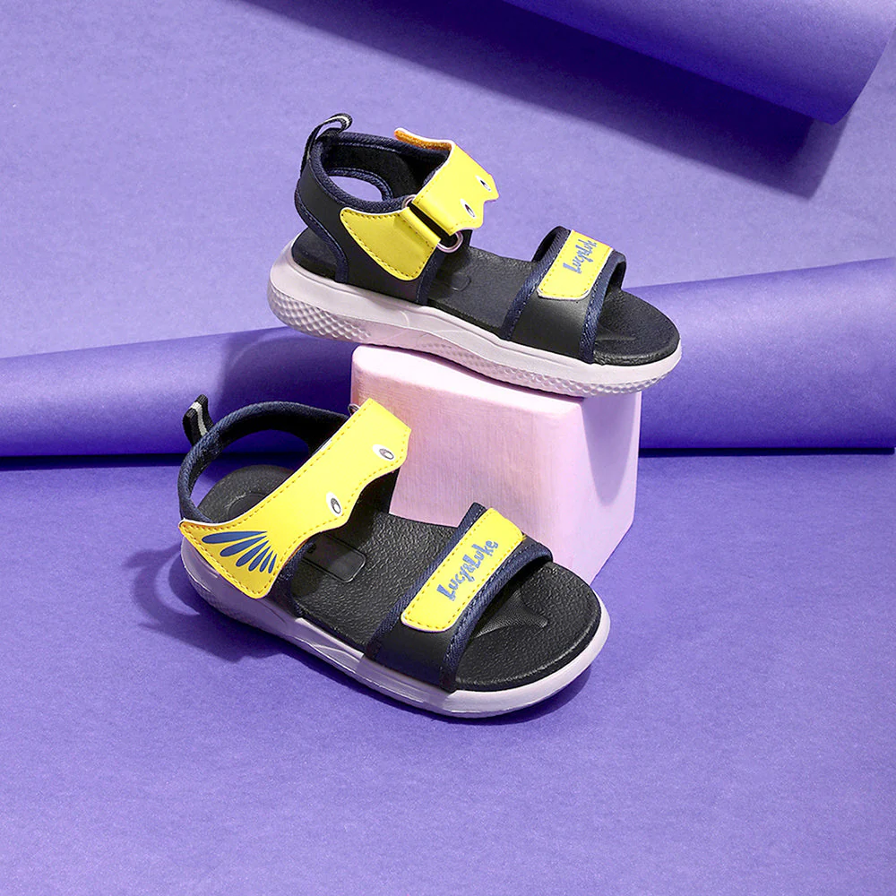 Lucy & Luke Yellow Casual Sandal For Kids HIPPO-1 By Liberty - Image 3
