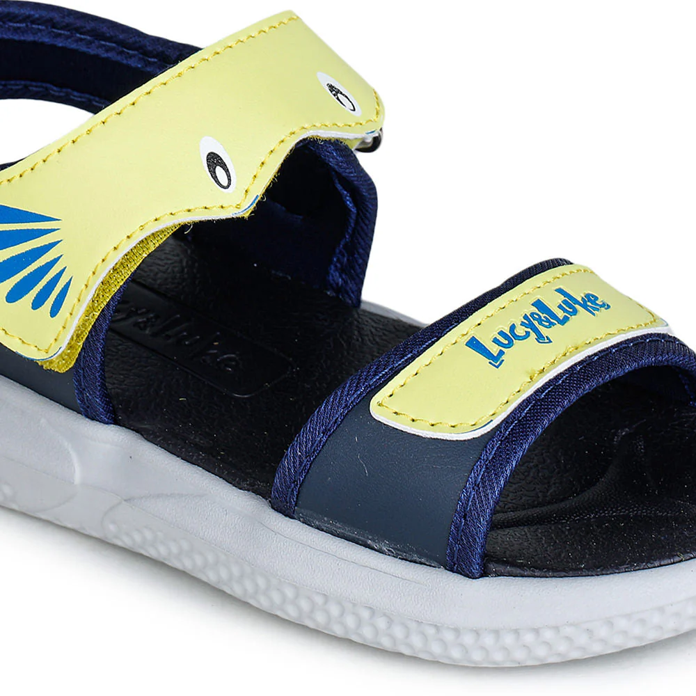 Lucy & Luke Yellow Casual Sandal For Kids HIPPO-1 By Liberty - Image 5