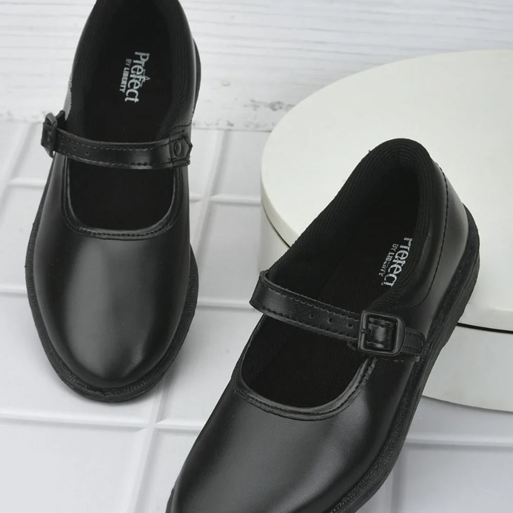 Prefect Black Ballerina Dress School Shoes For Kids N.S/GIRL By Liberty - Image 4