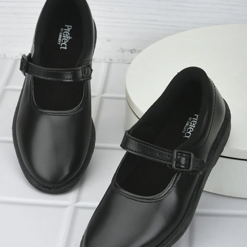 Prefect Black Ballerina Dress School Shoes For Kids S/GIRL (N) By Liberty - Image 4