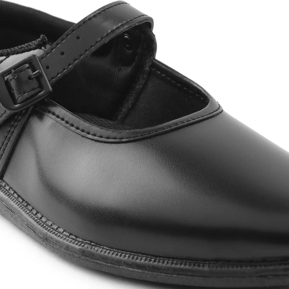 Prefect Black Ballerina Uniform School Shoes For Kids NS/GIRL(V) By Liberty - Image 7