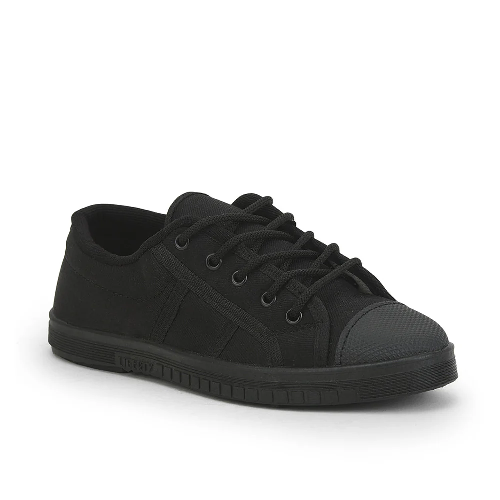 Prefect Black Lacing PT School Shoes For Kids TENNIS-E By Liberty