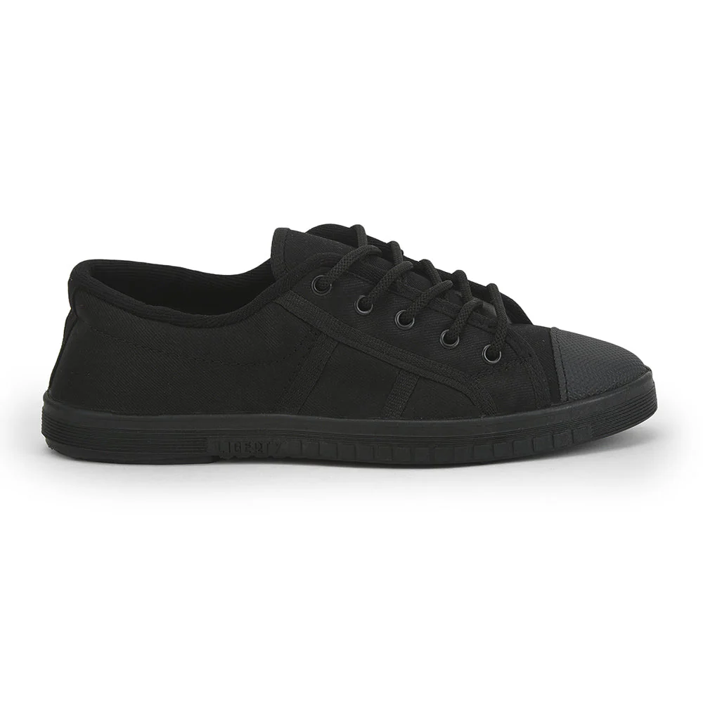 Prefect Black Lacing PT School Shoes For Kids TENNIS-E By Liberty - Image 2