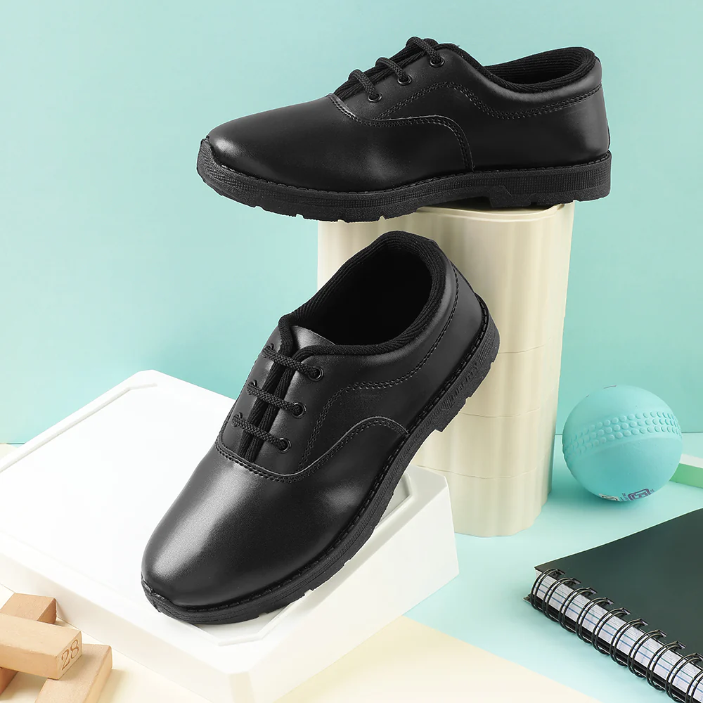 Prefect Black Lacing Uniform School Shoes For Kids S/BOY EXCE By Liberty - Image 4