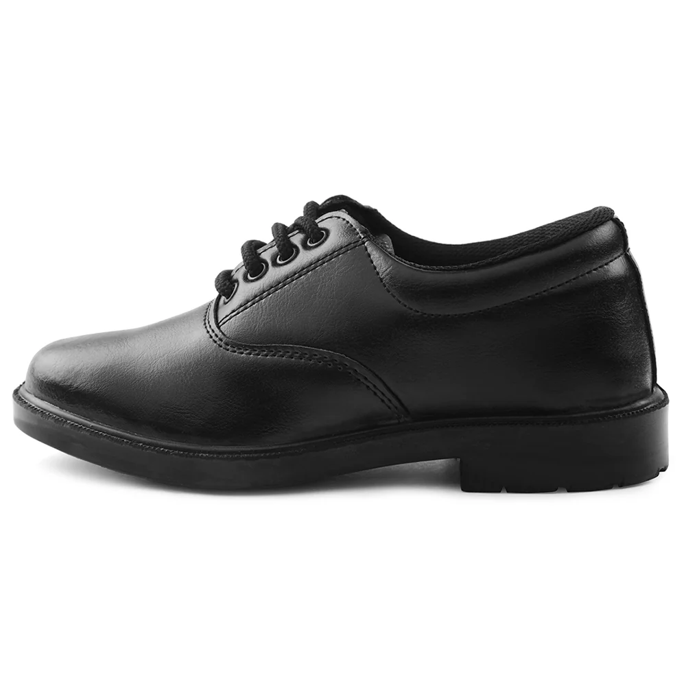 Prefect Black Lacing Uniform School Shoes For Kids SKOOLBOYPU By Liberty - Image 3