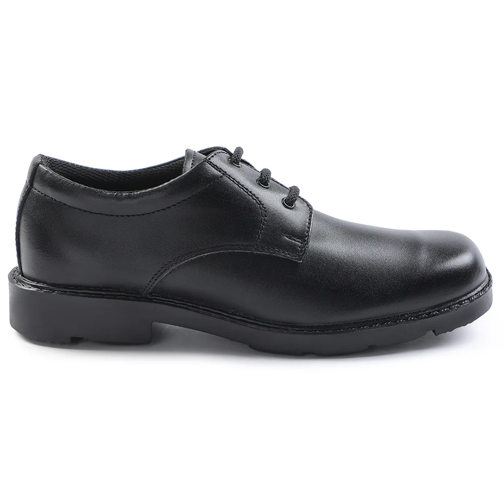 Prefect Black Non Lacing Uniform School Shoes For Kids S/BOY-LS N By Liberty - Image 2