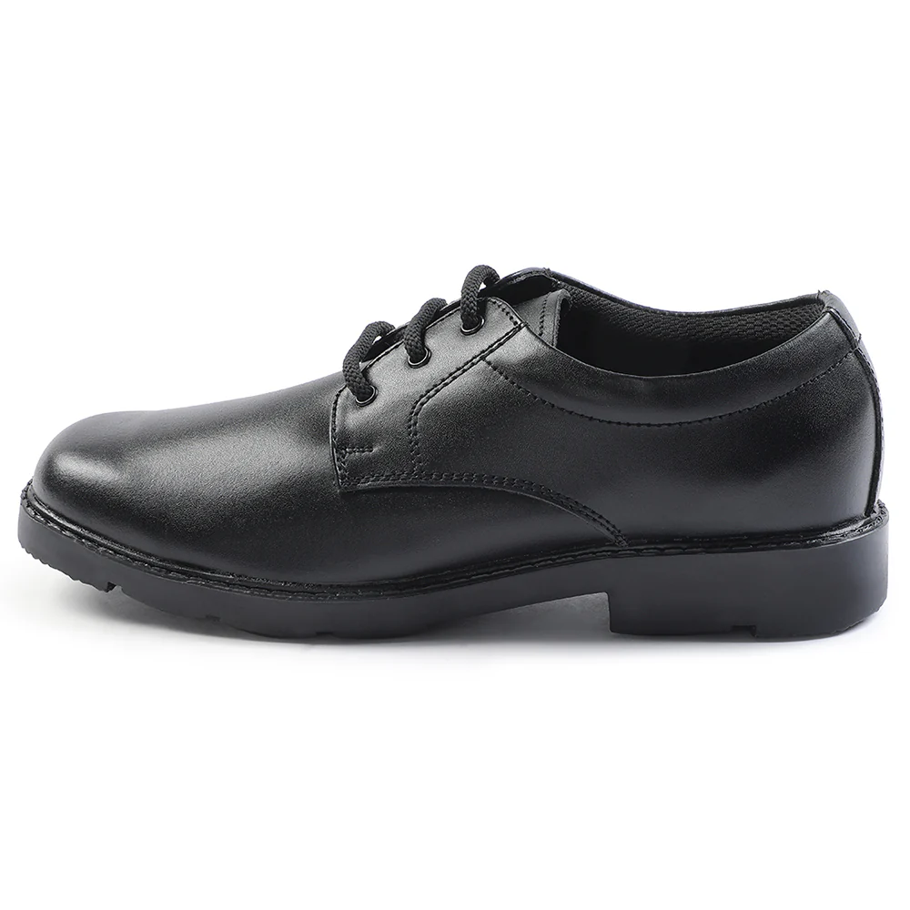 Prefect Black Non Lacing Uniform School Shoes For Kids S/BOY-LS N By Liberty - Image 3