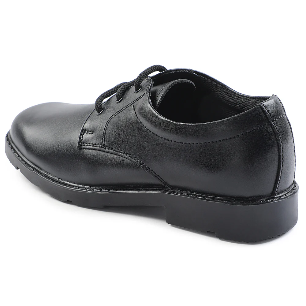 Prefect Black Non Lacing Uniform School Shoes For Kids S/BOY-LS N By Liberty - Image 9
