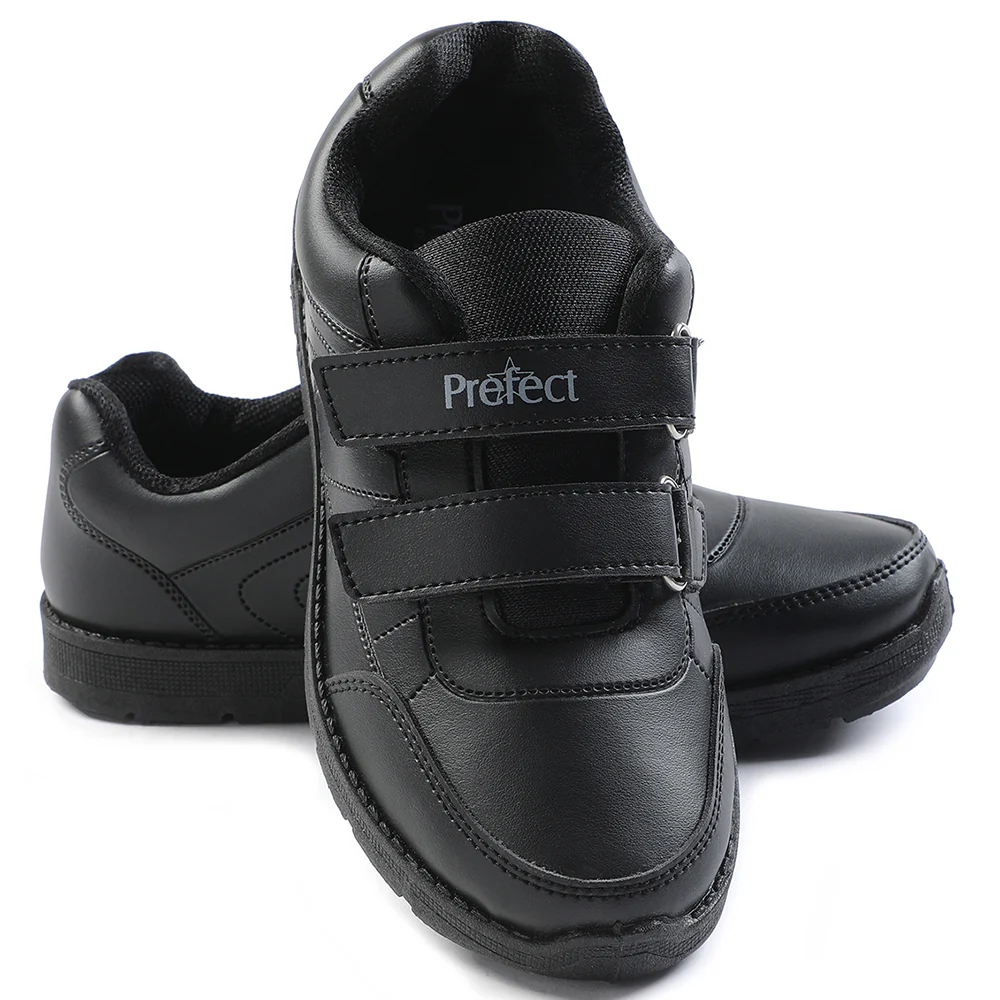Prefect Black Non Lacing Uniform School Shoes For Kids SCHOOLFUN By Liberty - Image 10