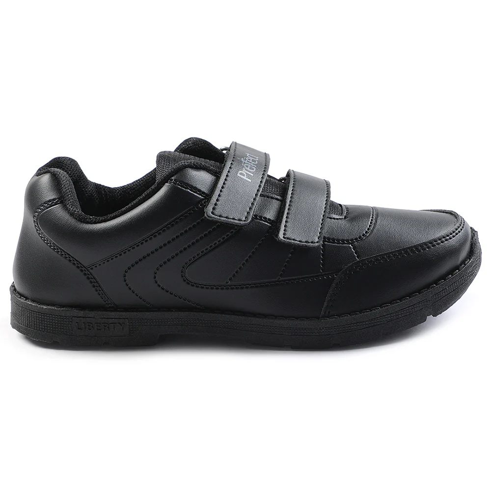 Prefect Black Non Lacing Uniform School Shoes For Kids SCHOOLFUN By Liberty - Image 2