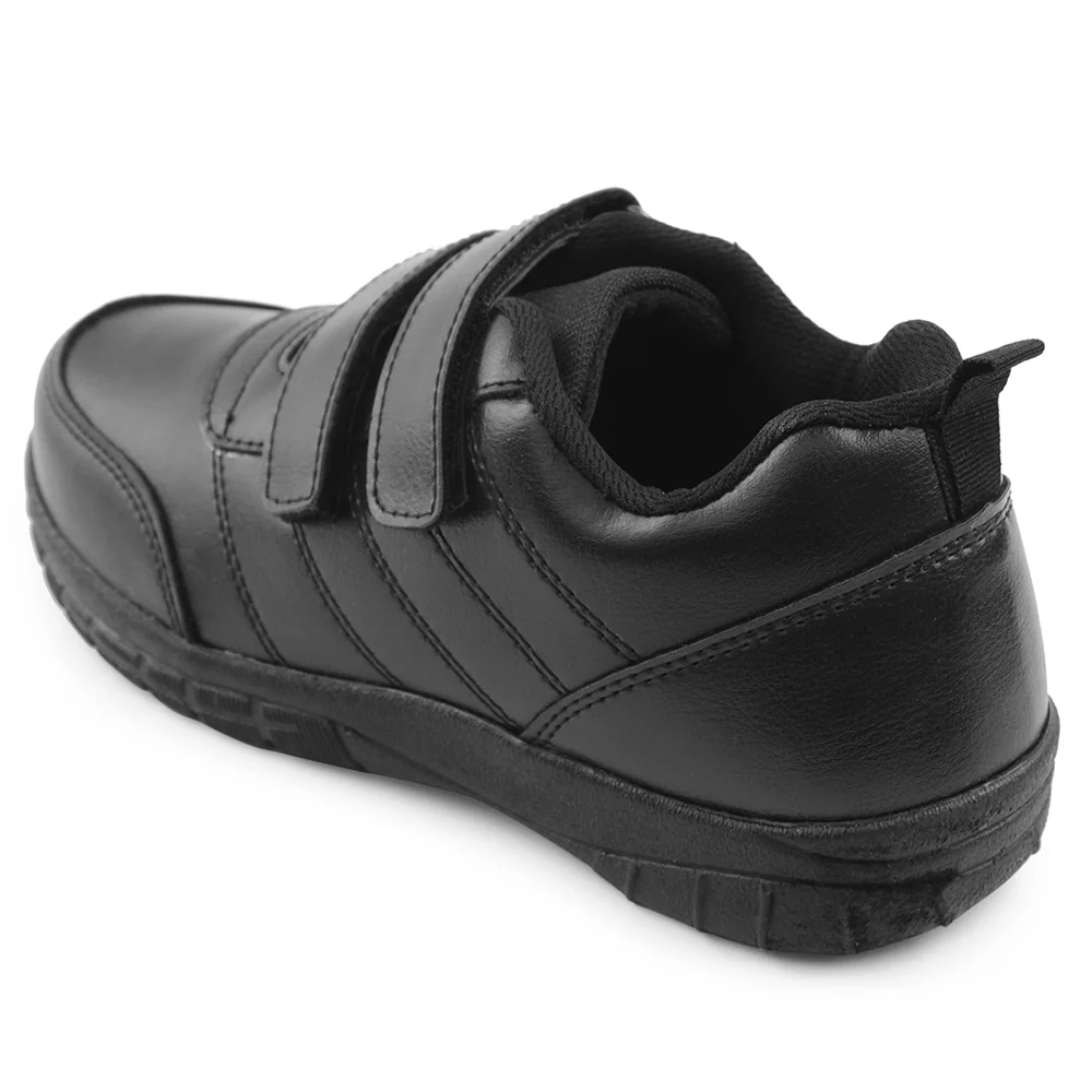Prefect Black Non Lacing Uniform School Shoes For Kids SCHOOLPTMV By Liberty - Image 7