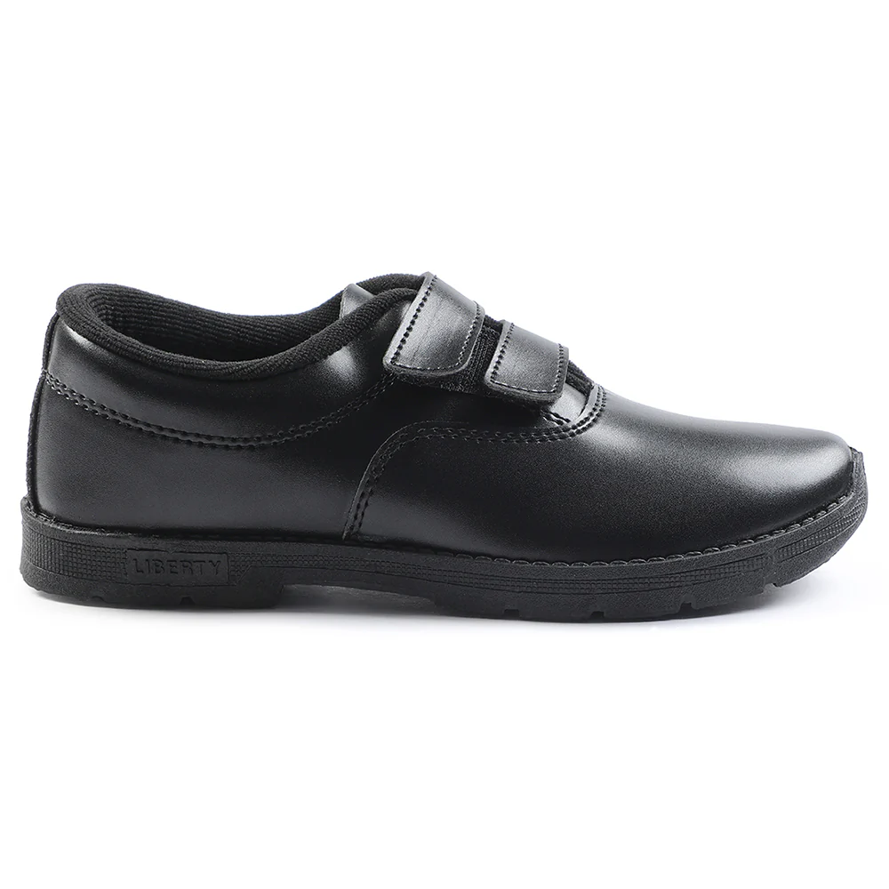 Prefect Black Velcro Uniform School Shoes For Kids S/BOY-V By Liberty - Image 2
