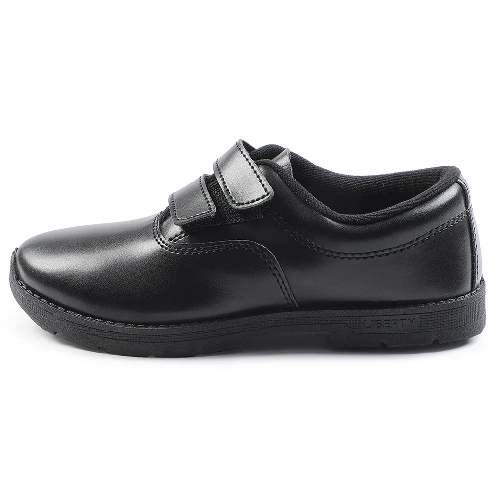 Prefect Black Velcro Uniform School Shoes For Kids S/BOY-V By Liberty - Image 3