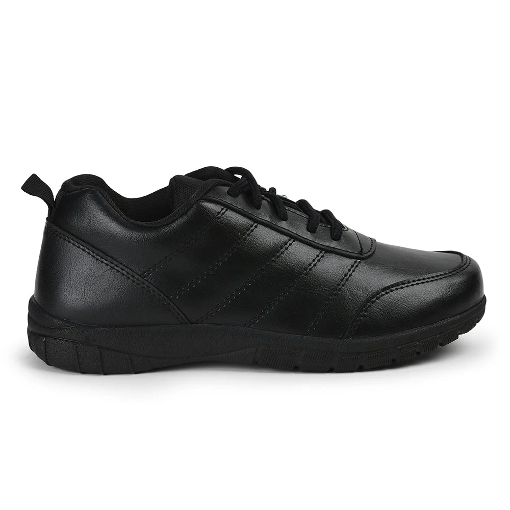 Prefect By Liberty Kids SCHOOL-PTM Black School Lacing Shoes - Image 2