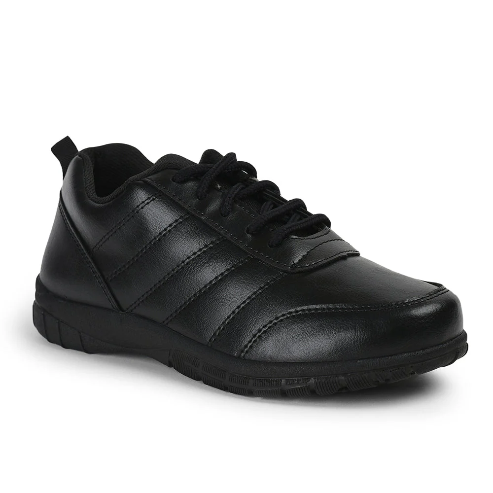 Prefect By Liberty Kids SCHOOL-PTM Black School Lacing Shoes