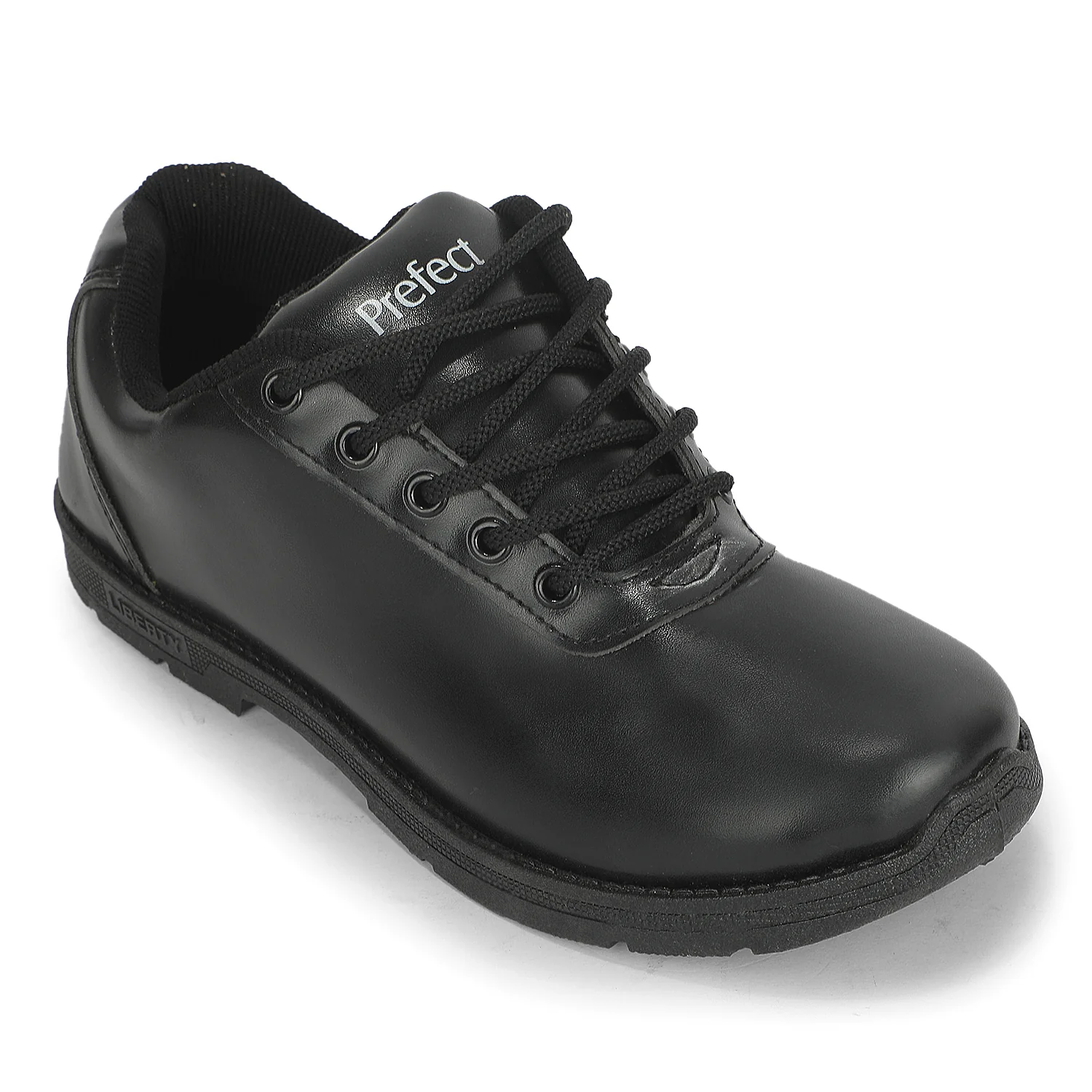Prefect SMILEWALKE Black Lacing School Shoes For Kids By Liberty