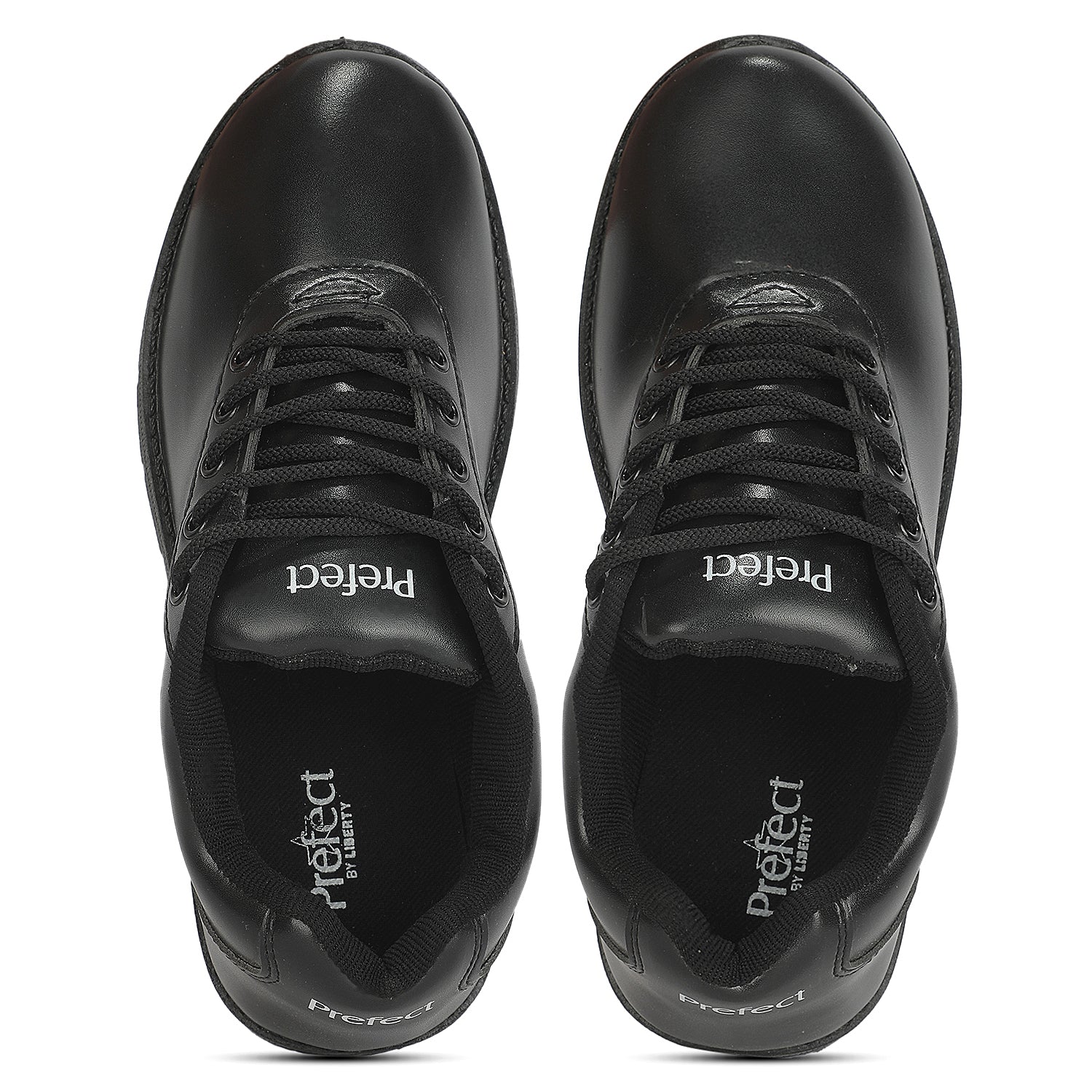 Prefect SMILEWALKE Black Lacing School Shoes For Kids By Liberty - Image 10