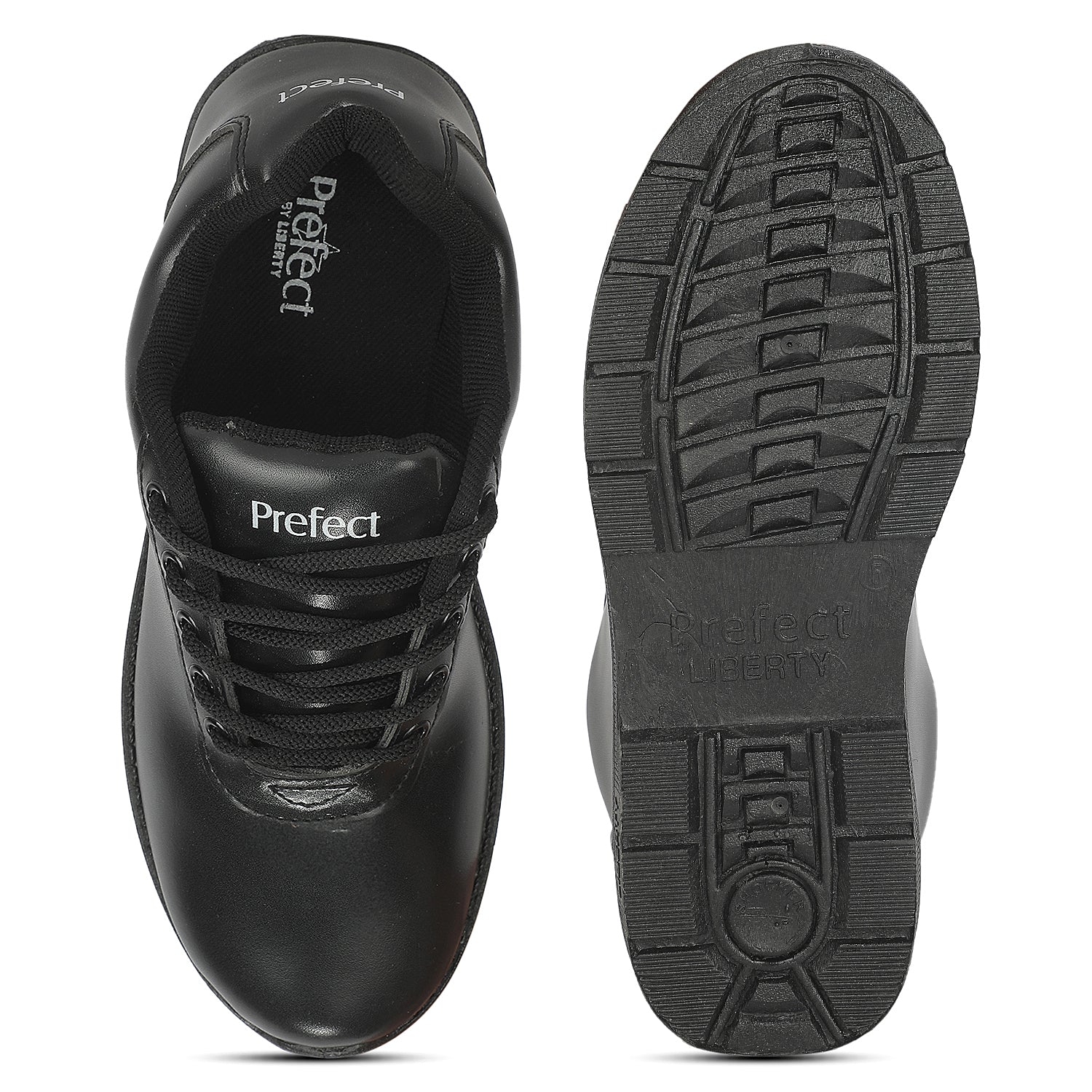 Prefect SMILEWALKE Black Lacing School Shoes For Kids By Liberty - Image 6