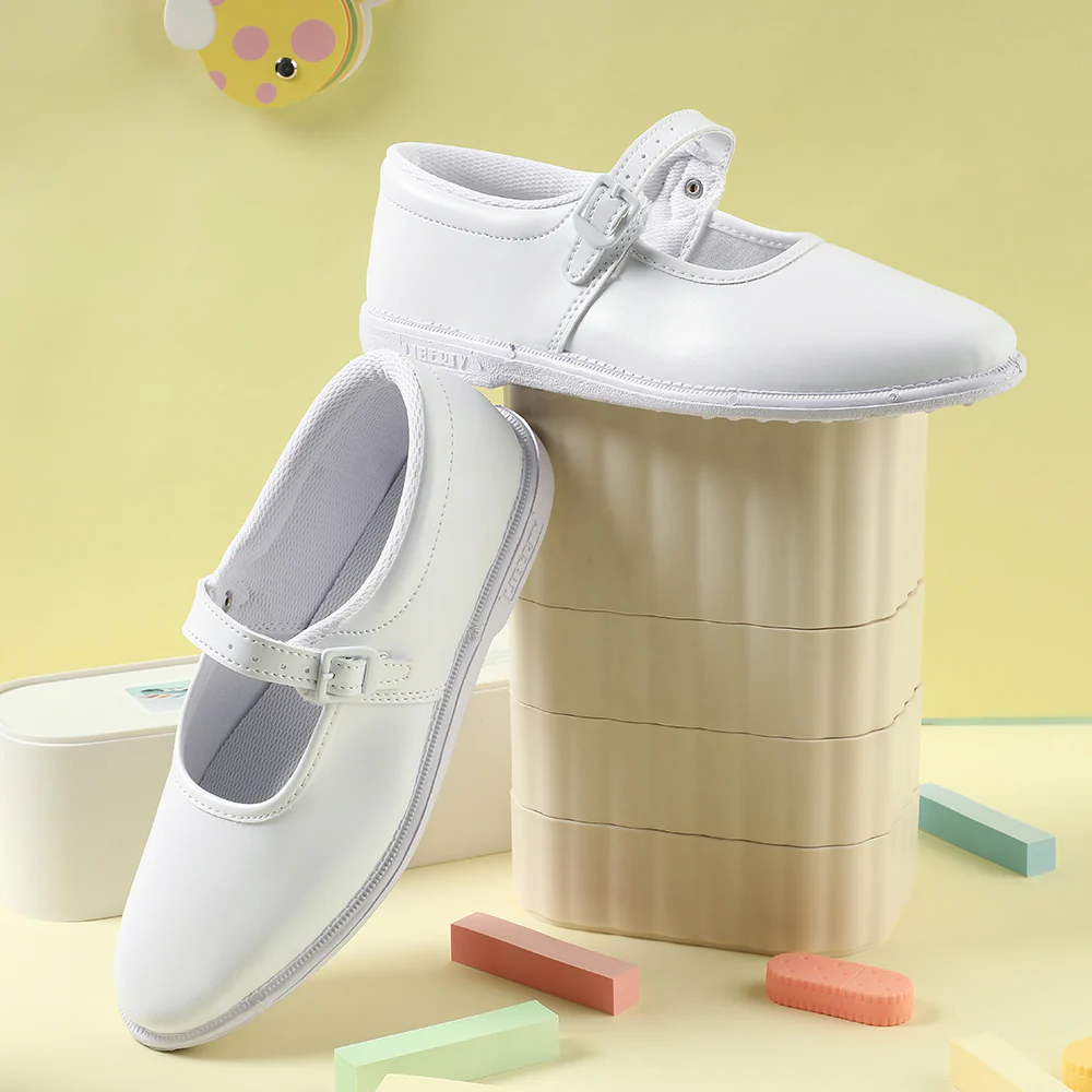 Prefect White Ballerina Dress School Shoes For Kids N.S/GIRL By Liberty - Image 4