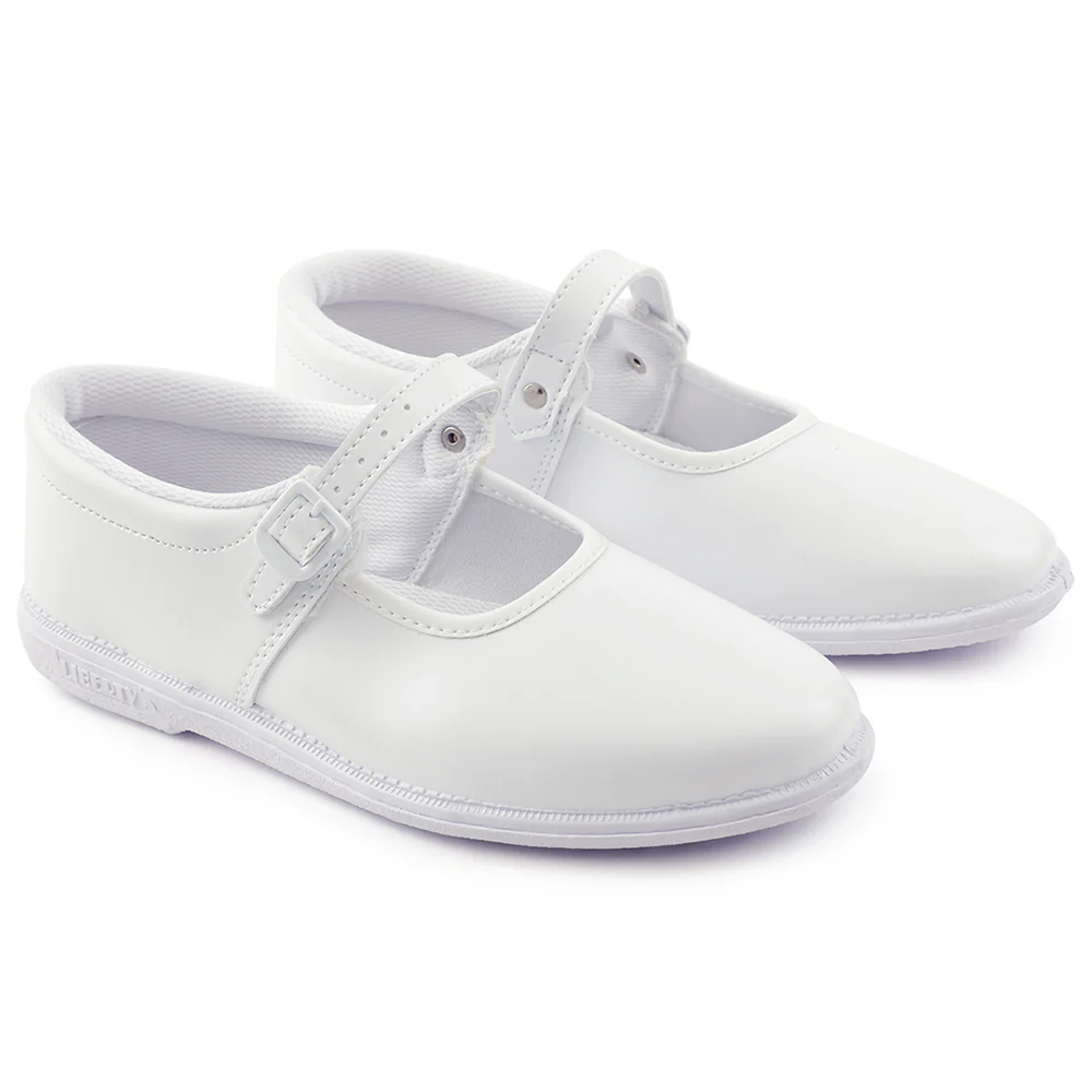Prefect White Ballerina Dress School Shoes For Kids N.S/GIRL By Liberty - Image 7