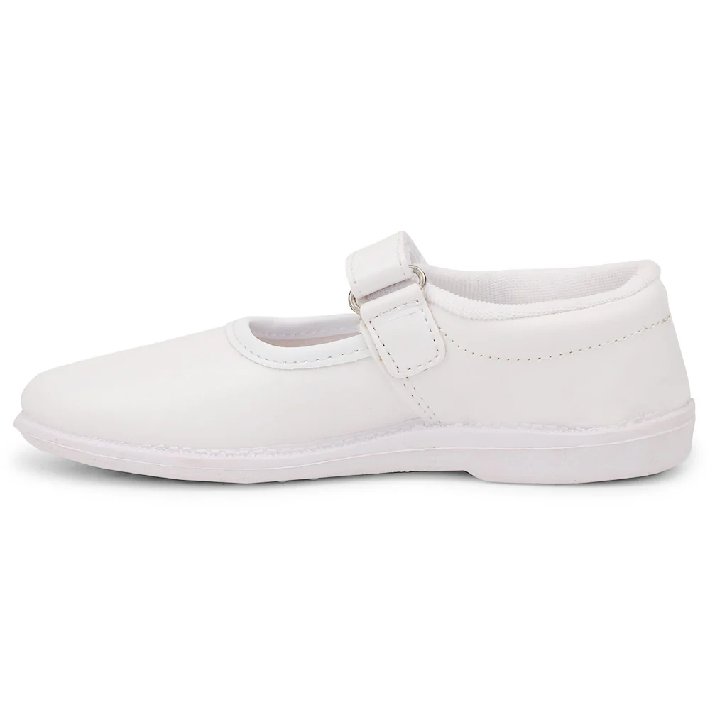 Prefect White Ballerina Dress School Shoes For Kids S/GIRL(V) By Liberty - Image 3