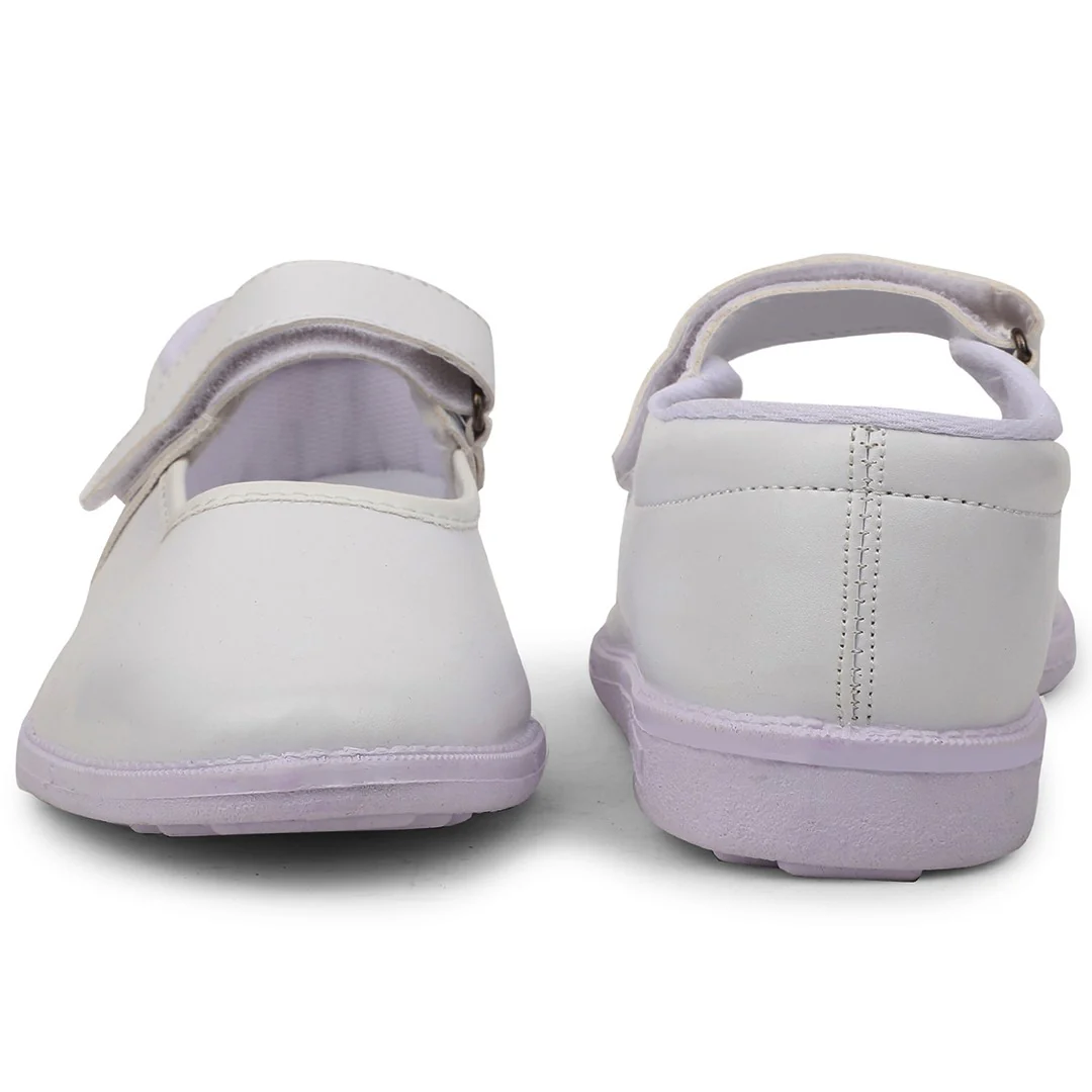 Prefect White Ballerina Uniform School Shoes For Kids NS/GIRL(V) By Liberty - Image 7