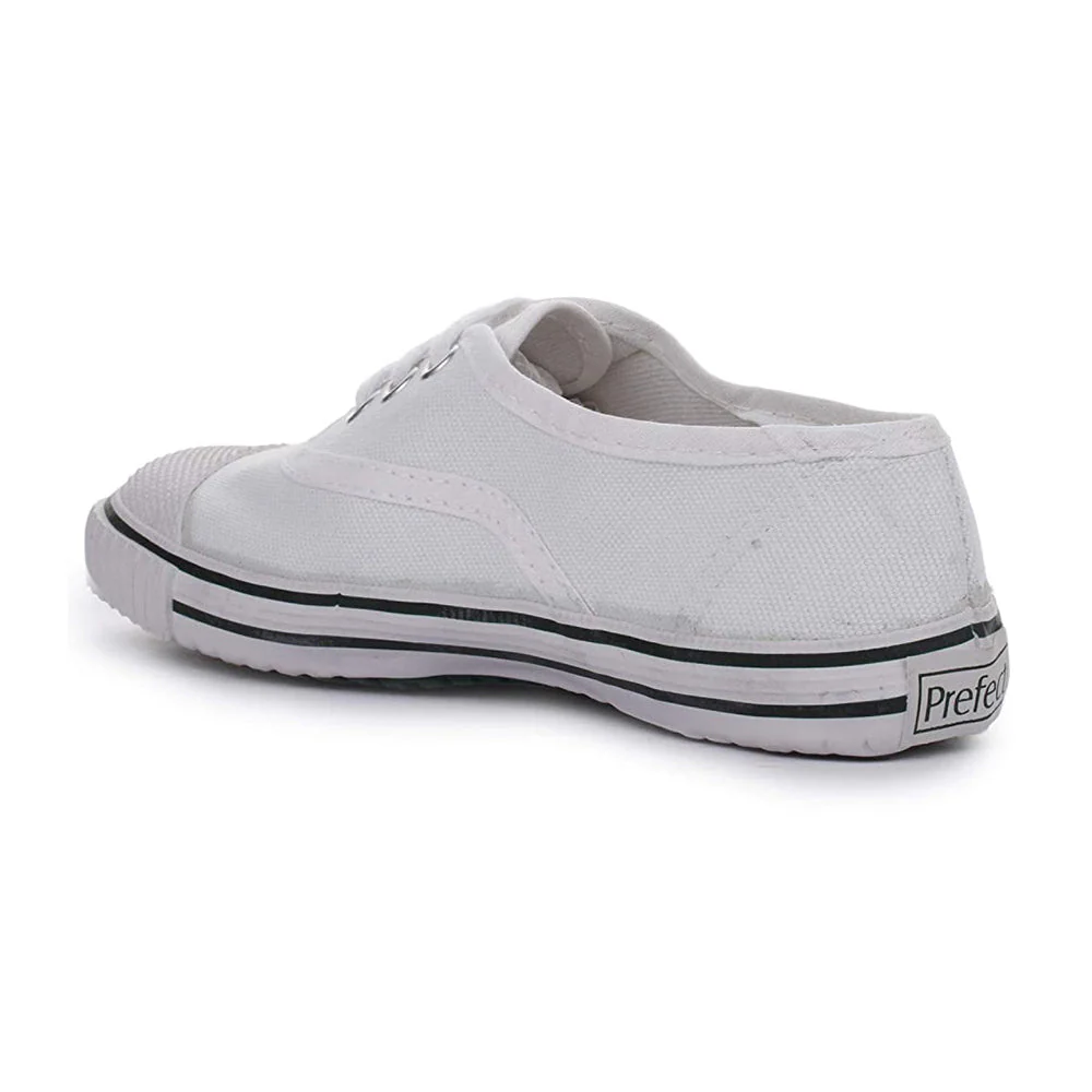 Prefect (White) Lacing PT School Shoes For Kids SKOOLTENIS By Liberty - Image 5