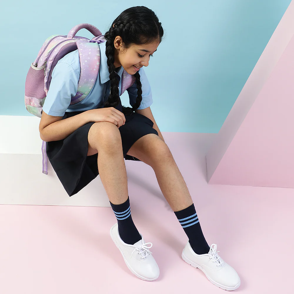 Prefect White Lacing Uniform School Shoes For Kids S/BOY EXCE By Liberty - Image 6