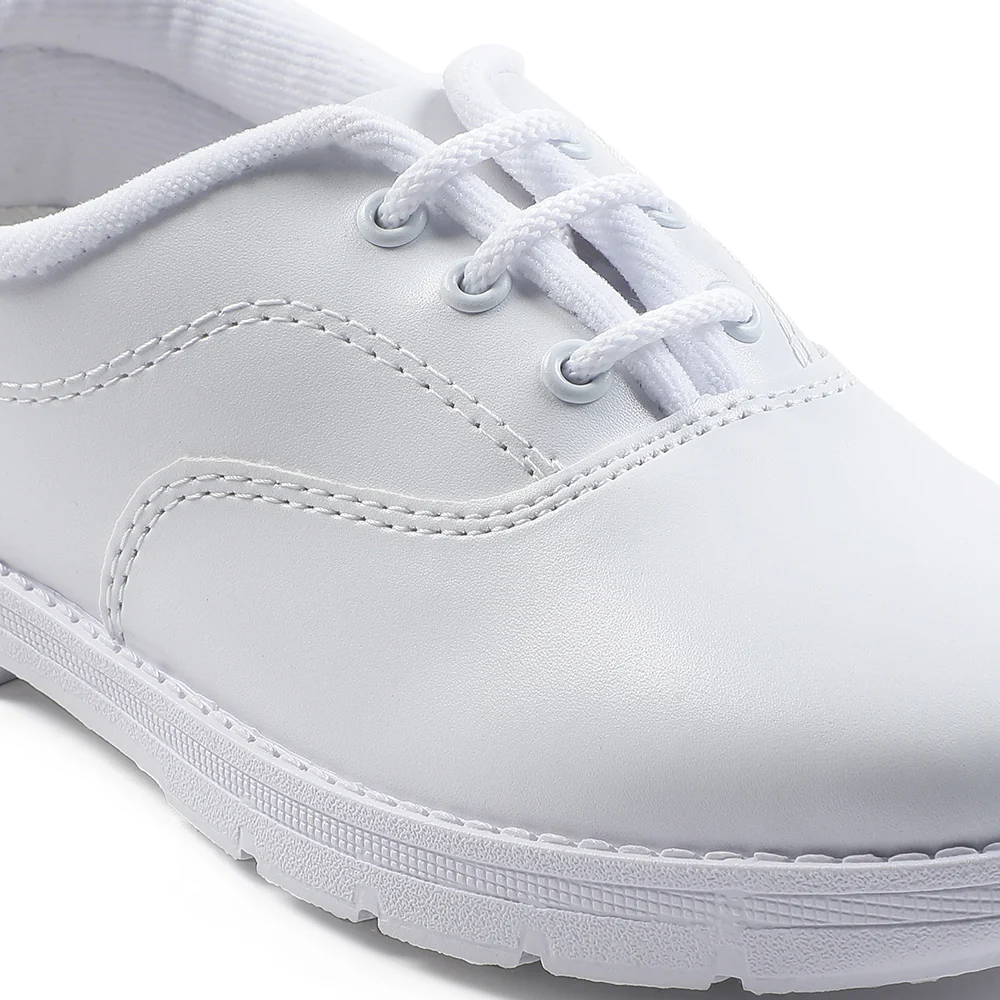 Prefect White Lacing Uniform School Shoes For Kids S/BOY EXCE By Liberty - Image 7