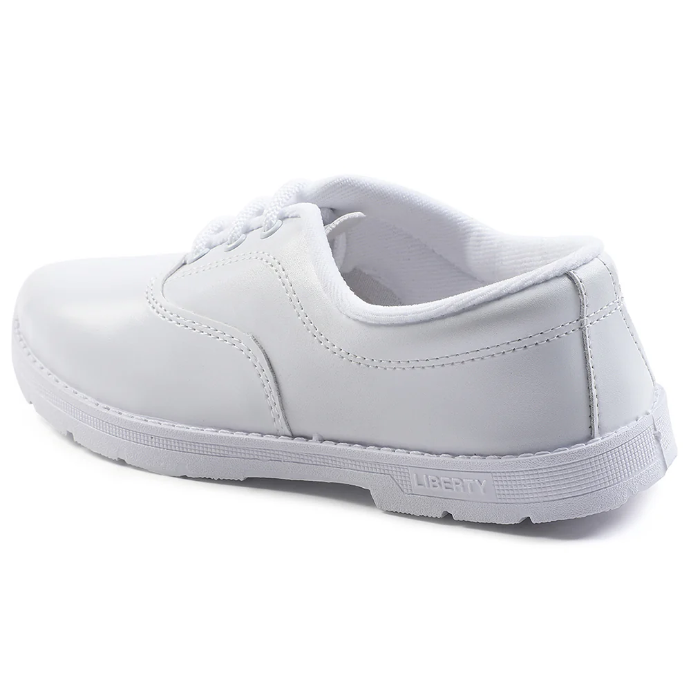 Prefect White Lacing Uniform School Shoes For Kids S/BOY EXCE By Liberty - Image 9