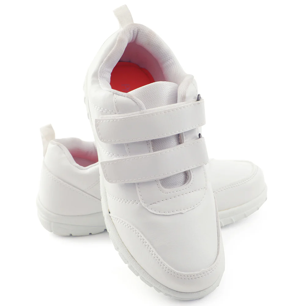 Prefect White Non Lacing Uniform School Shoes For Kids SCHOOLPTMV By Liberty - Image 11