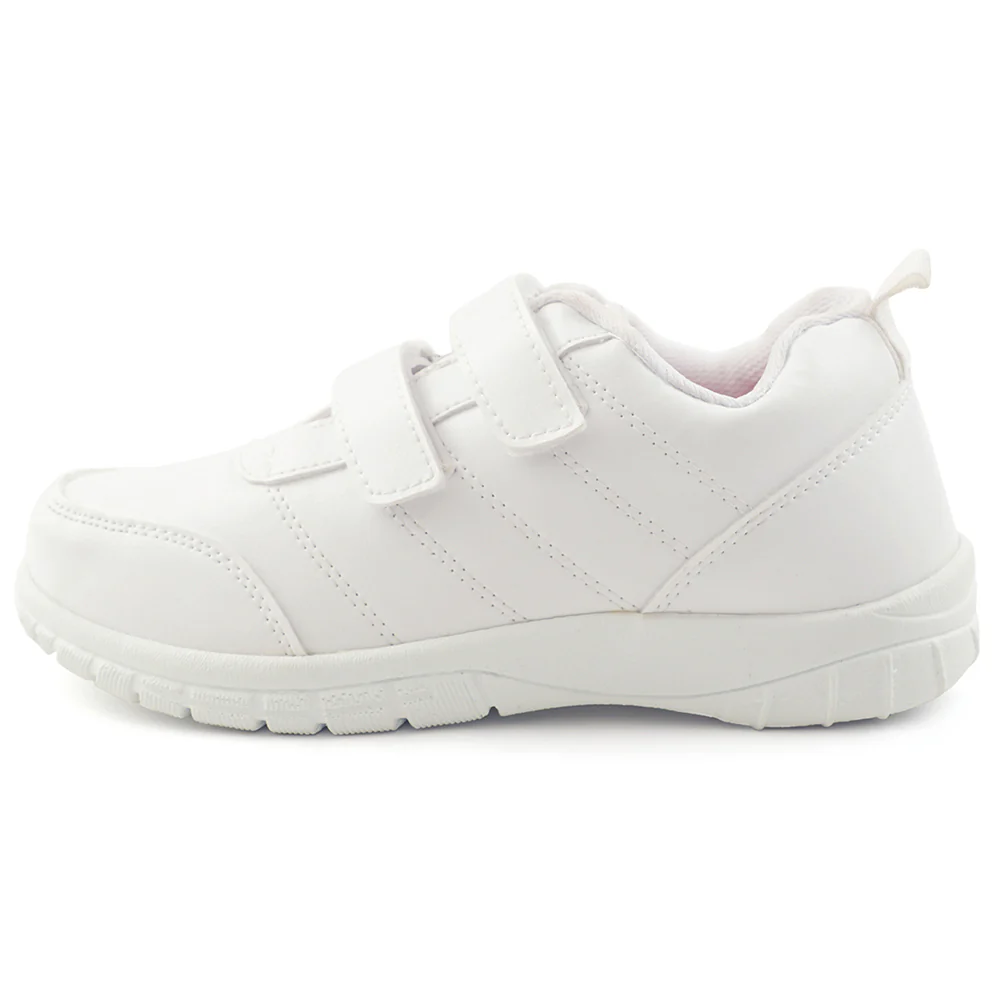 Prefect White Non Lacing Uniform School Shoes For Kids SCHOOLPTMV By Liberty - Image 3