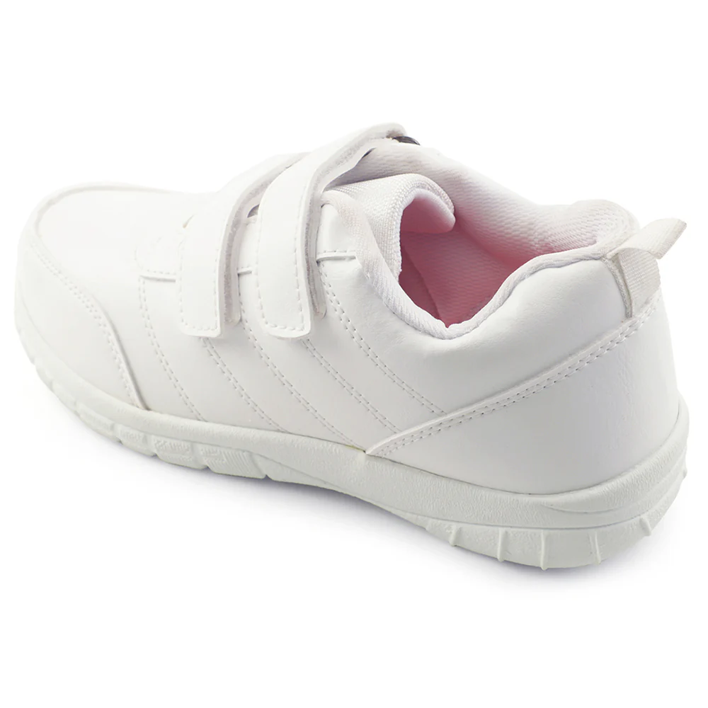Prefect White Non Lacing Uniform School Shoes For Kids SCHOOLPTMV By Liberty - Image 9