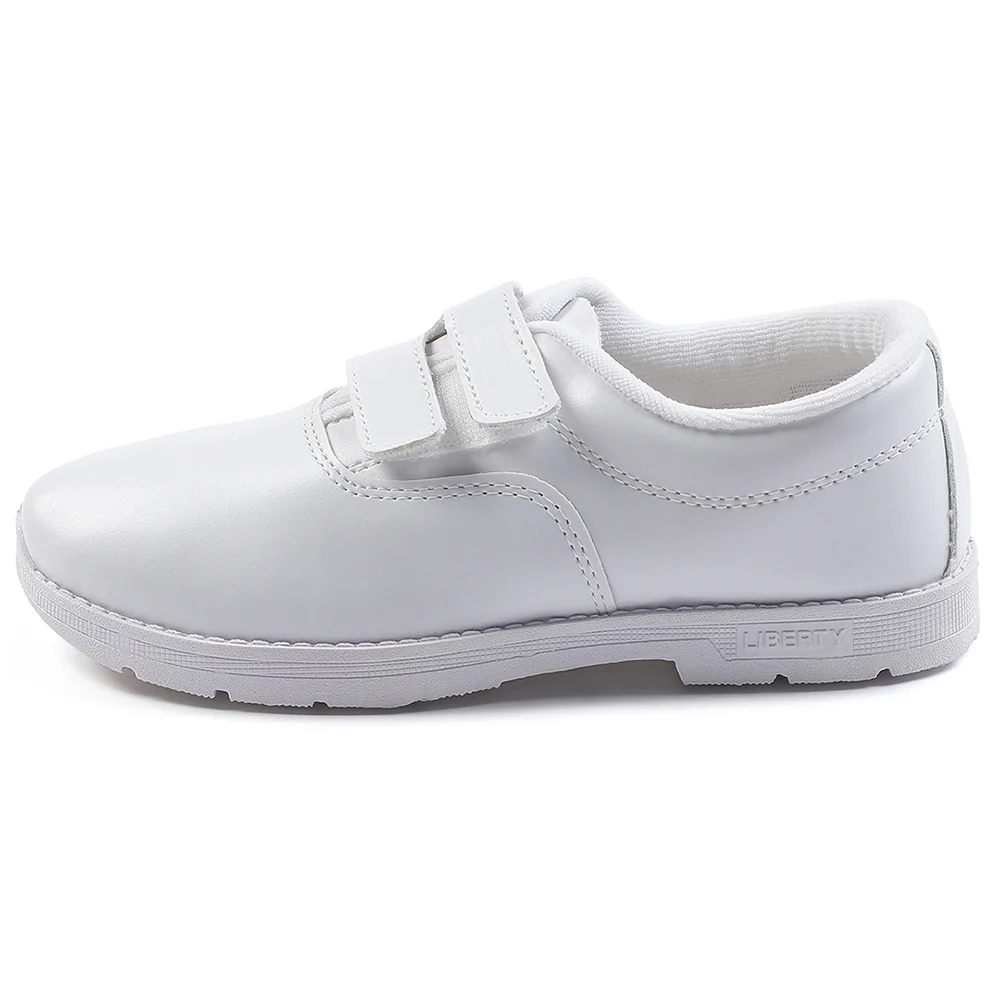 Prefect White Velcro Uniform School Shoes For Kids S/BOY-V By Liberty - Image 3