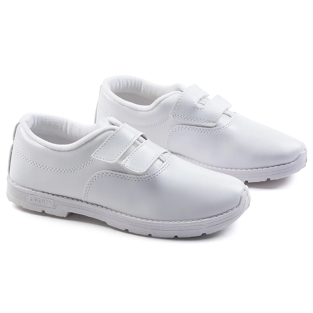 Prefect White Velcro Uniform School Shoes For Kids S/BOY-V By Liberty - Image 8