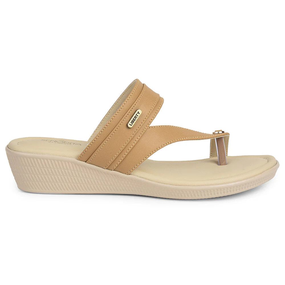 Senorita Beige Casual Sandal For Women AFL-9 By Liberty - Image 2