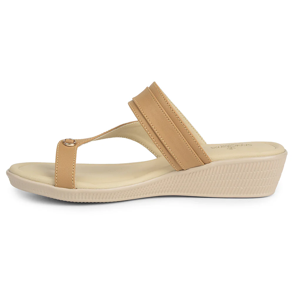 Senorita Beige Casual Sandal For Women AFL-9 By Liberty - Image 3